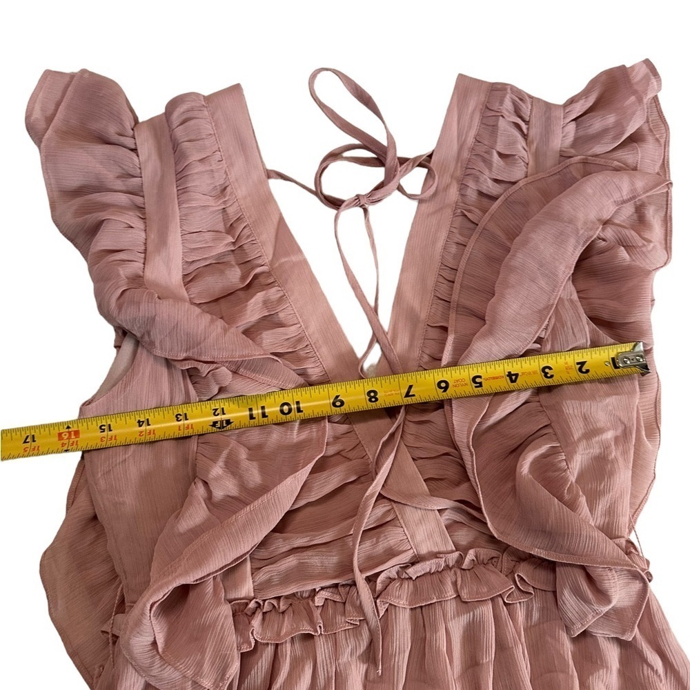 Forever 21 Mauve Ruffle V-neck Midi Dress Size Small - Picture 9 of 17